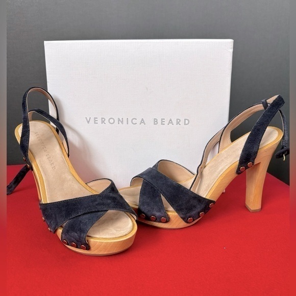 Veronica Beard Lamount Platform Ankle Strap Sandal (eclipse)